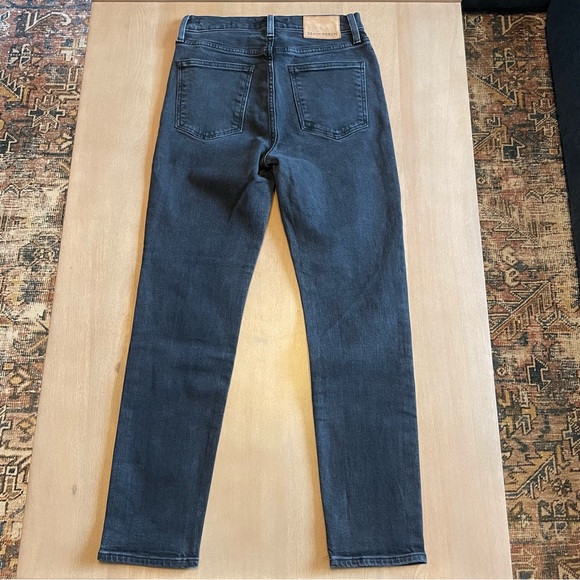 Denim Forum The Yoko High Rise Slim Black Button Fly Jeans - Picture 9 of 14